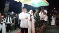 Pawai Obor Dalam Rangka Semarakan Tahun Baru Islam 1 Muharam 1446 H/2024 M di Lepas Wali Kota Tanjungbalai di Depan Rumdis