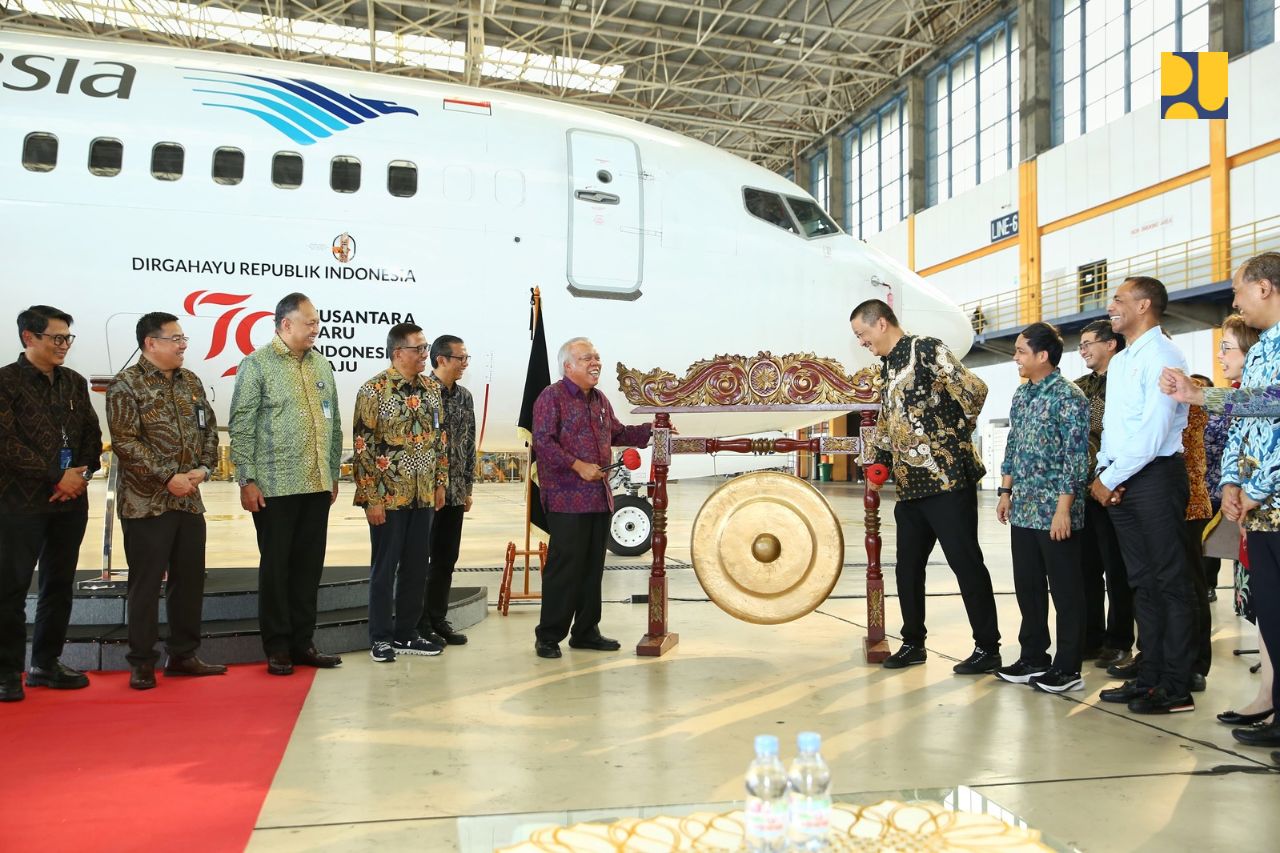 Persiapan Upacara HUT ke-79 RI di IKN, Menteri Basuki Jalin Kerja Sama dengan Garuda Indonesia