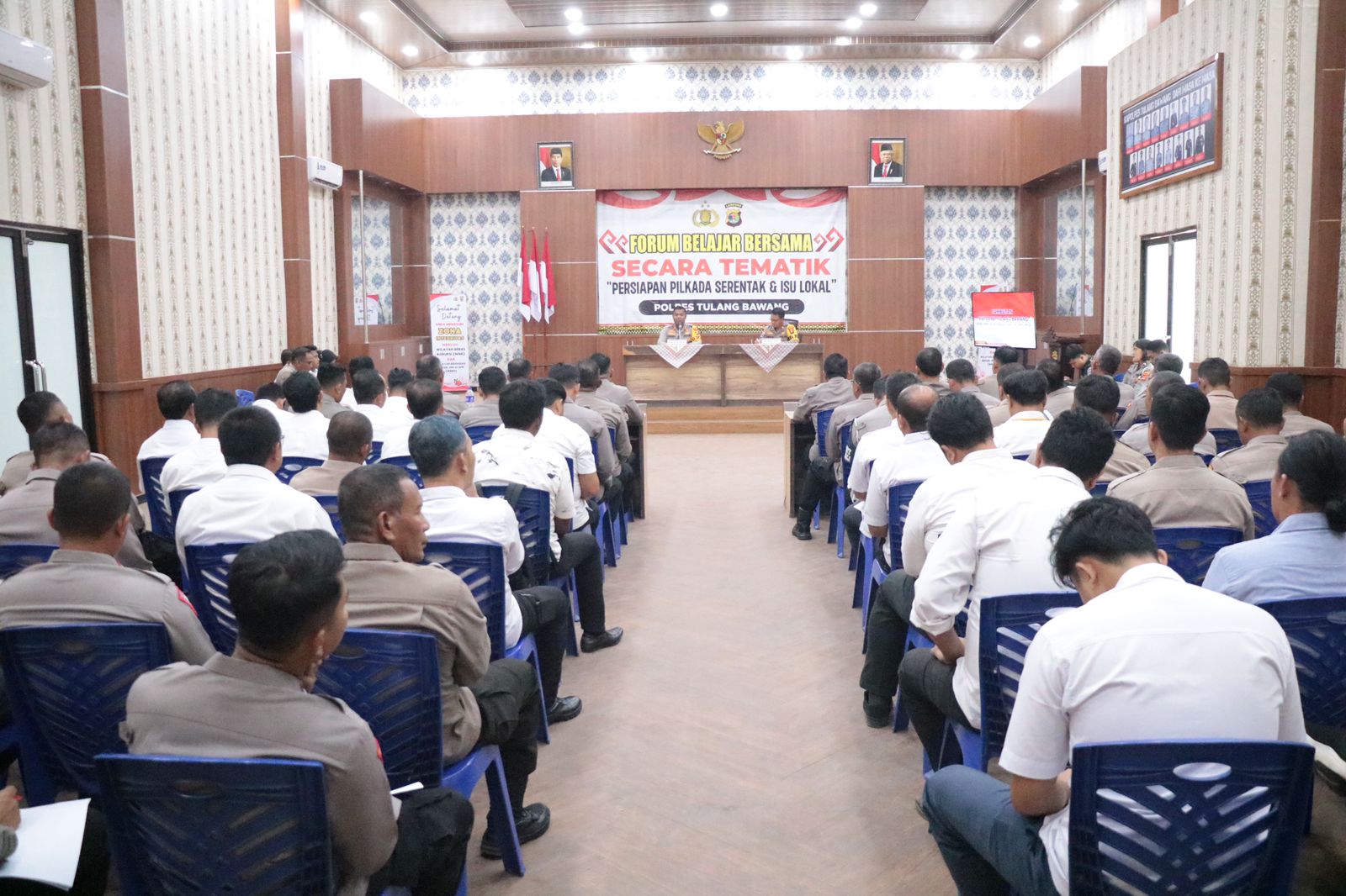 Polres Tulang Bawang Gelar Forum Belajar Bersama, AKBP James: Pilkada dan Isu Lokal Jadi Materinya
