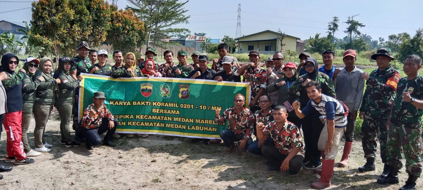 Danramil 0201-10/MM Kembali Melanjutkan Gotong-royong Pembangunan Kampung Pancasila