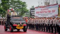 Kapolda Sumut Irjen Whisnu Pimpin Apel Gelar Pasukan Operasi Mantap Praja Toba 2024