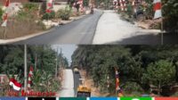 Jalan Aspal Menghubungkan Desa Cinta Damai dan Desa Lempisi di Renah Mendaluh, Tanjab Barat, Kini Hampir Selesai