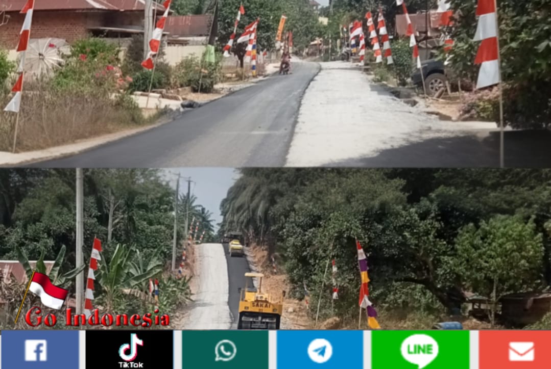 Jalan Aspal Menghubungkan Desa Cinta Damai dan Desa Lempisi di Renah Mendaluh, Tanjab Barat, Kini Hampir Selesai