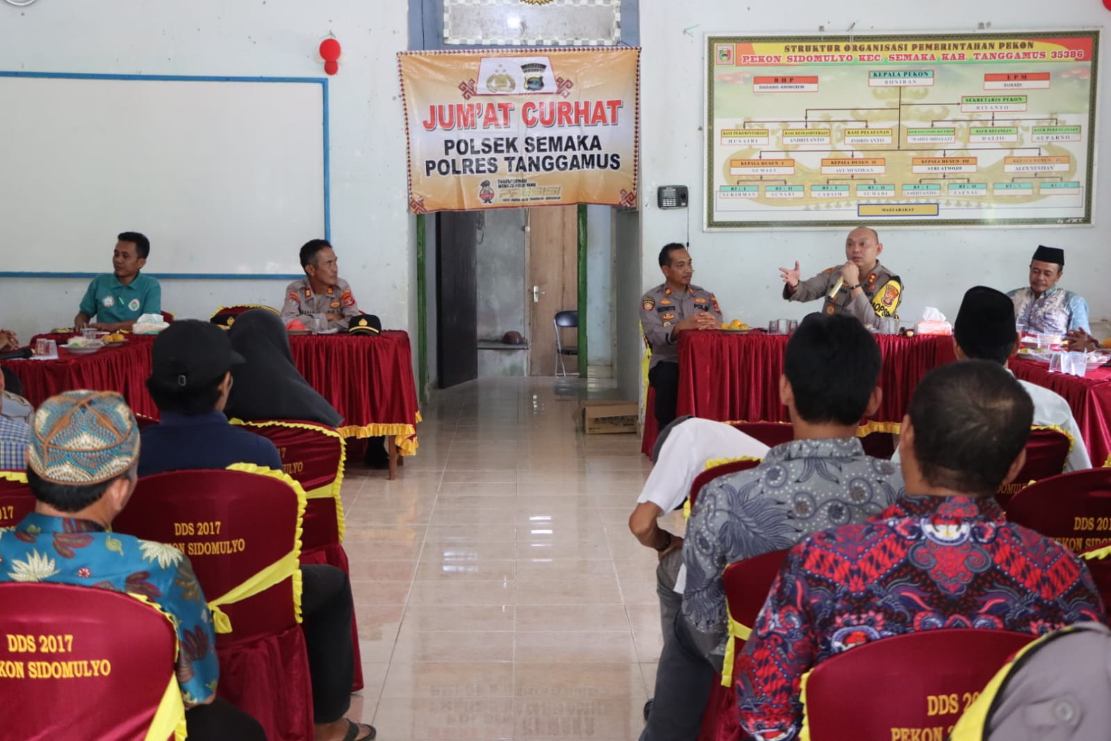Kapolres Tanggamus Jum'at Curhat Di Pekon Sidomulyo 