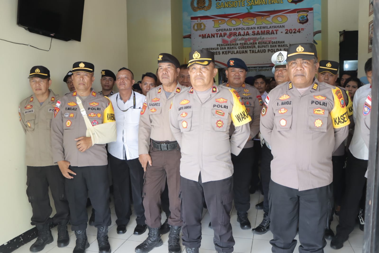 Apel Luar Biasa Personil Polres Kepl. Talaud, Kompi IV Pelopor Sat Brimobda Polda Sulut di Talaud dan Polsek Jajaran