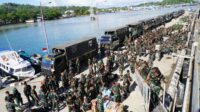 Danrem 182/Jazira Onim Sambut Pasukan Satgas Yonif 642/KPS, Ada 400 Personel yang Tiba di Pelabuhan Lantamal XIV/Sorong
