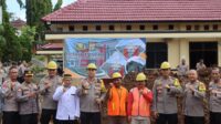 Kapolres Tanggamus Pimpin Peletakan Batu Pertama Pembangunan Gedung SPKT