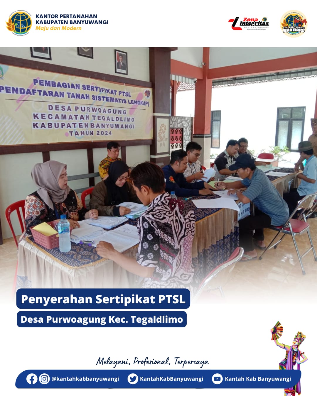 Kepala Kantor Pertanahan Kab. Banyuwangi beserta jajaran mengikuti Monitoring dan Evaluasi Se Eks Karesidenan Besuki