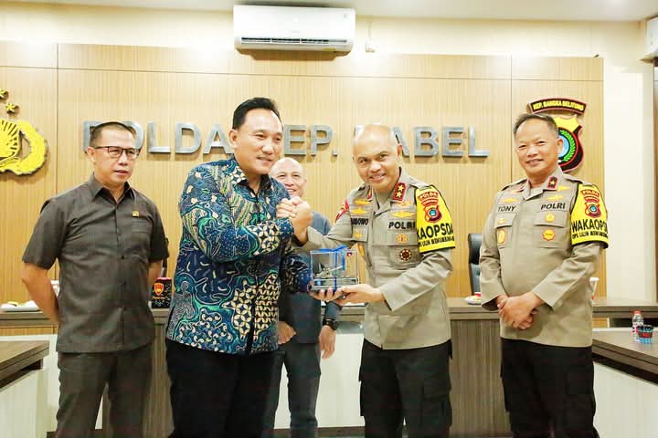 Jalin Sinergitas, DPRD Babel Kunjungi Polda Babel