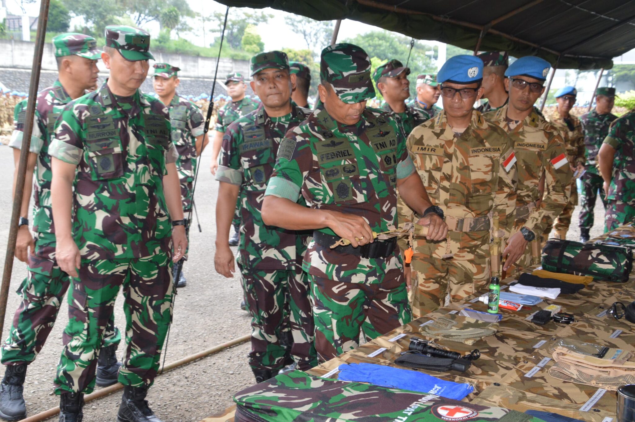 Pemeriksaan Kesiapan Operasi Satgas TNI Kontingen Garuda BGC XXXIX-F Monusco Kongo oleh Waasops Panglima TNI