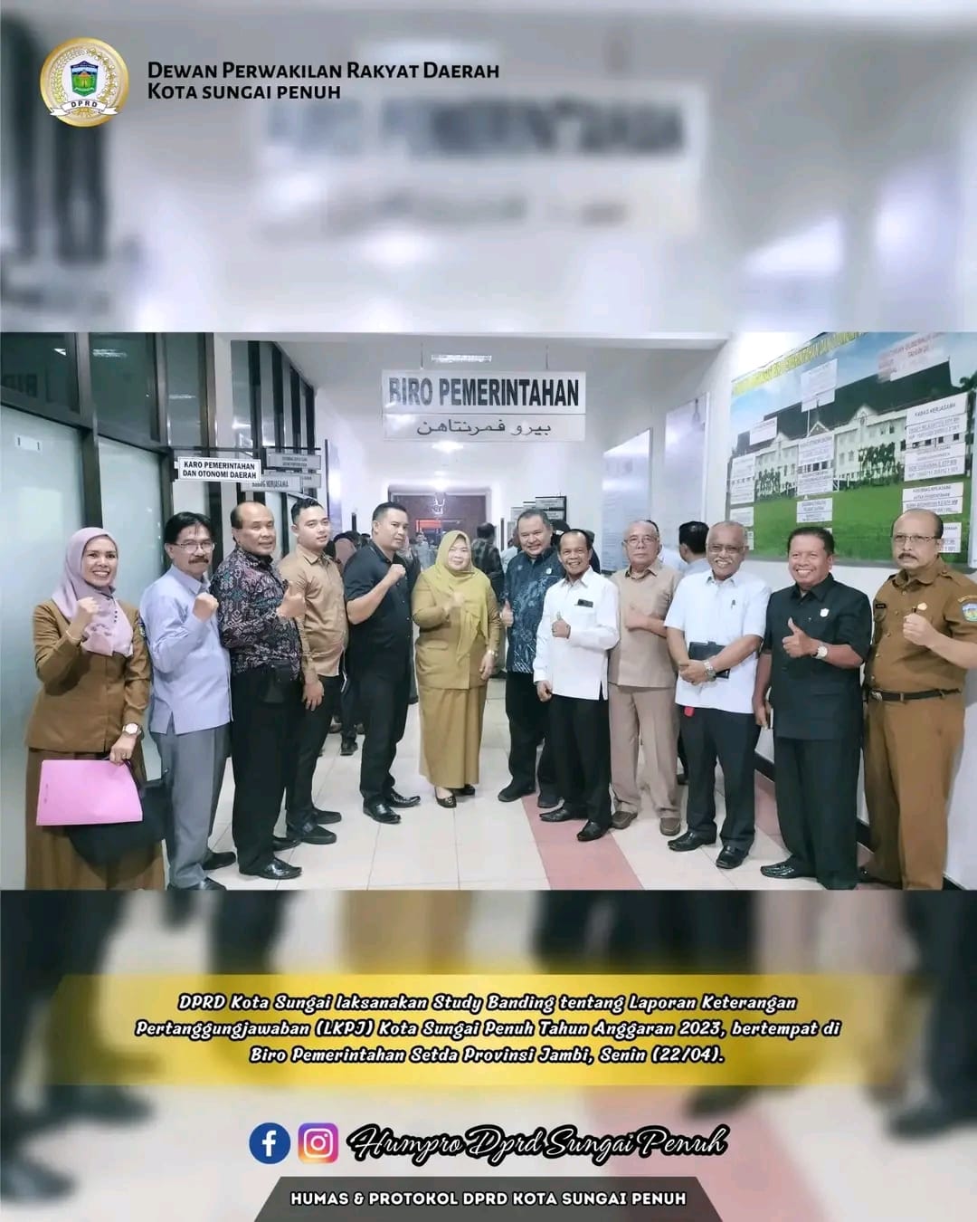 DPRD Kota Sungai Penuh Laksanakan Study Banding LKPJ Kota Sungai Penuh Tahun Anggaran 2023