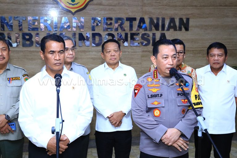 Wujudkan Peningkatan Ketersediaan Pangan, Kapolri-Mentan Tantadangani MoU