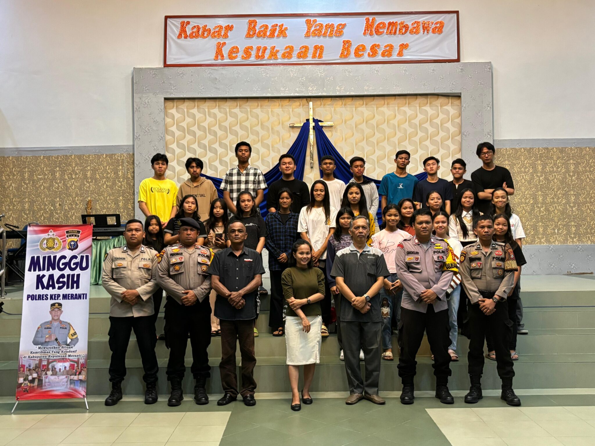Minggu kasih, Polres Meranti Kunjungi ke Gereja GPDI