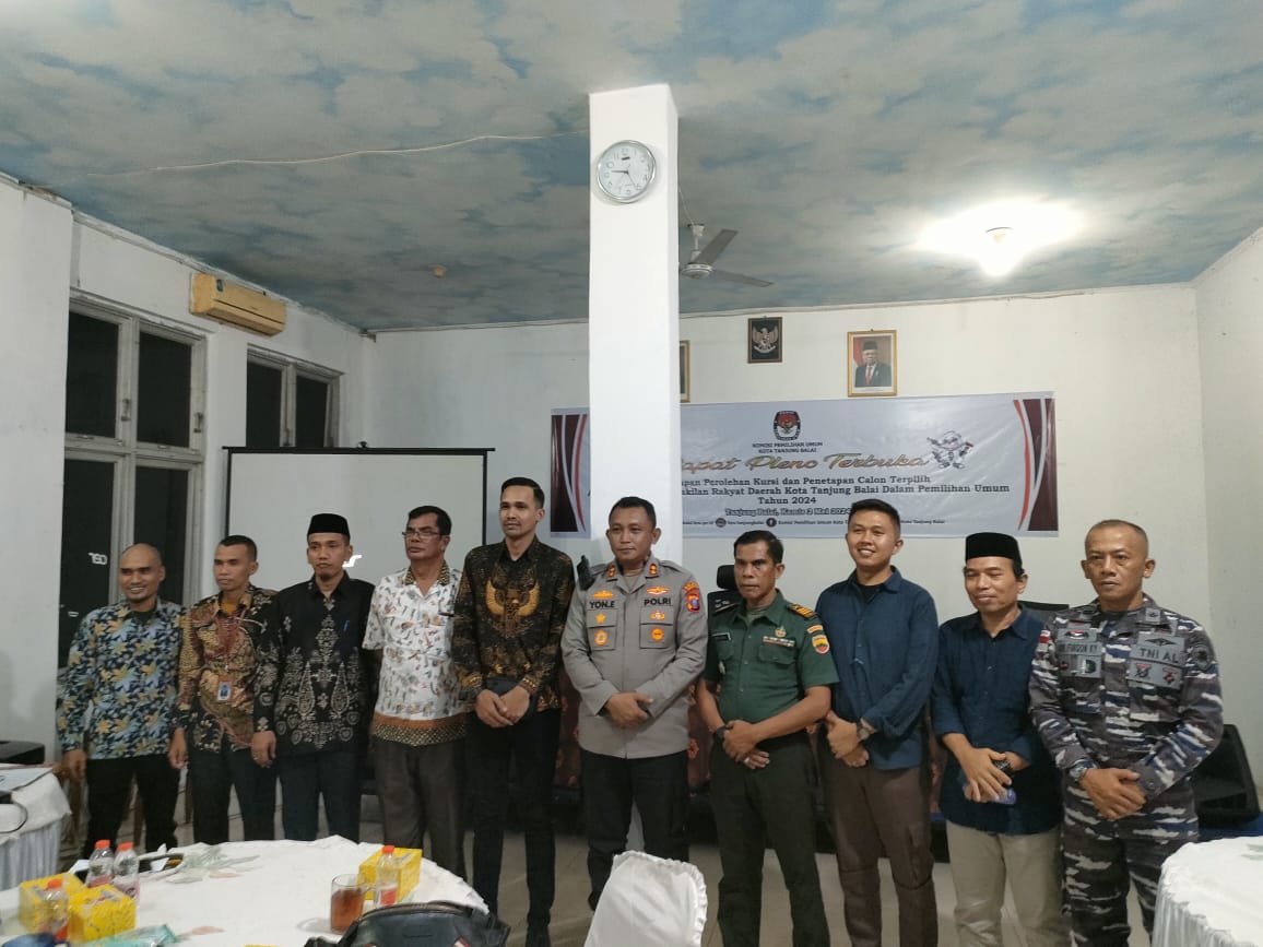 Polres Tanjung Balai Hadiri Penetapan Calon Terpilih Anggota DPRD pada Pemilu Tahun 2024
