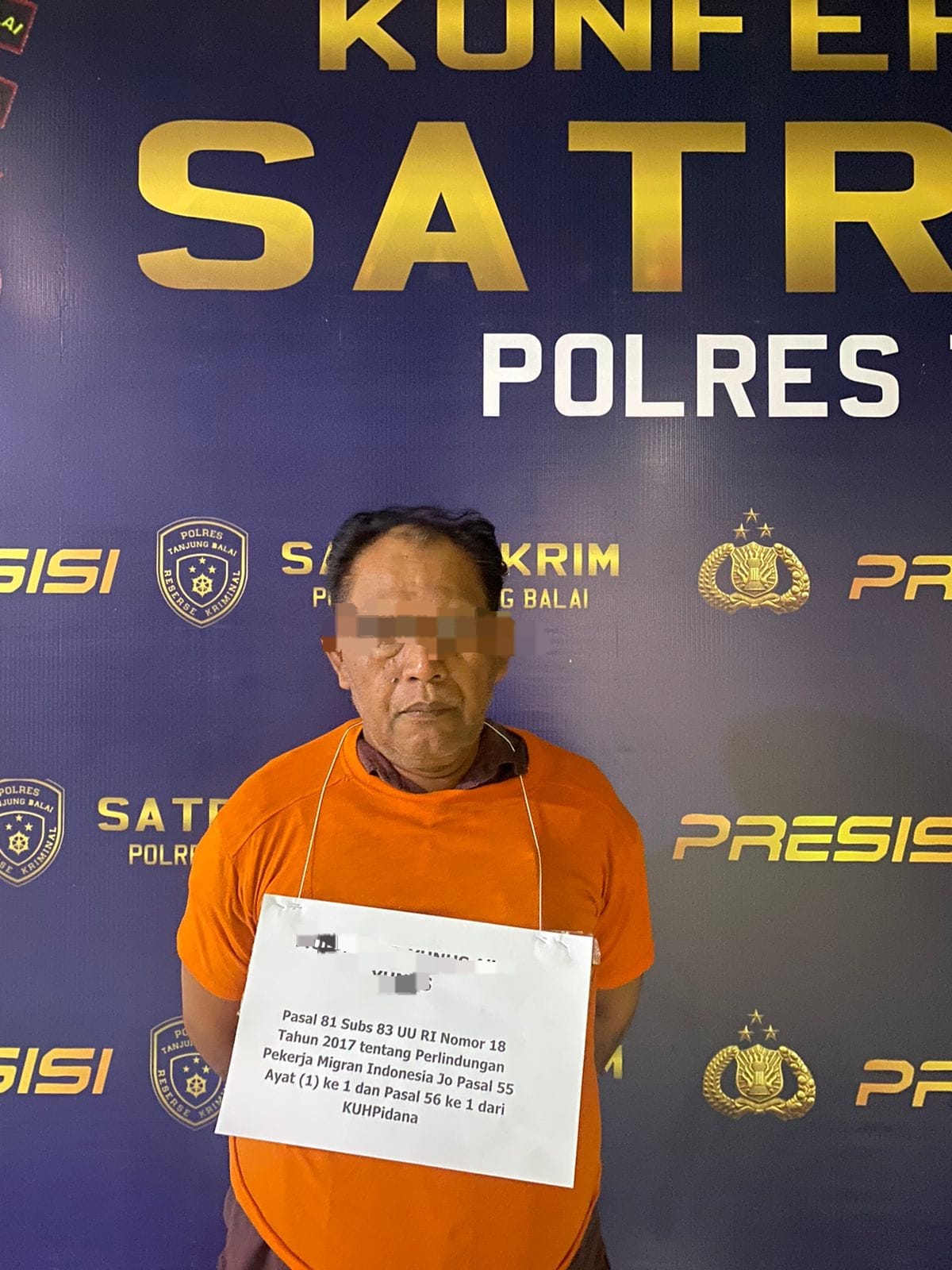 Polres Tanjung Balai Ungkap Tindak Pidana Perdagangan Orang (TPPO) Satu Orang Tersangka Diamankan