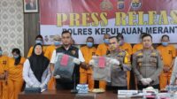 Polres Kepulauan Meranti Gelar Press Release Terhadap Keberhasilan Pengungkapan Tindak Pidana Sejak Januari 2024