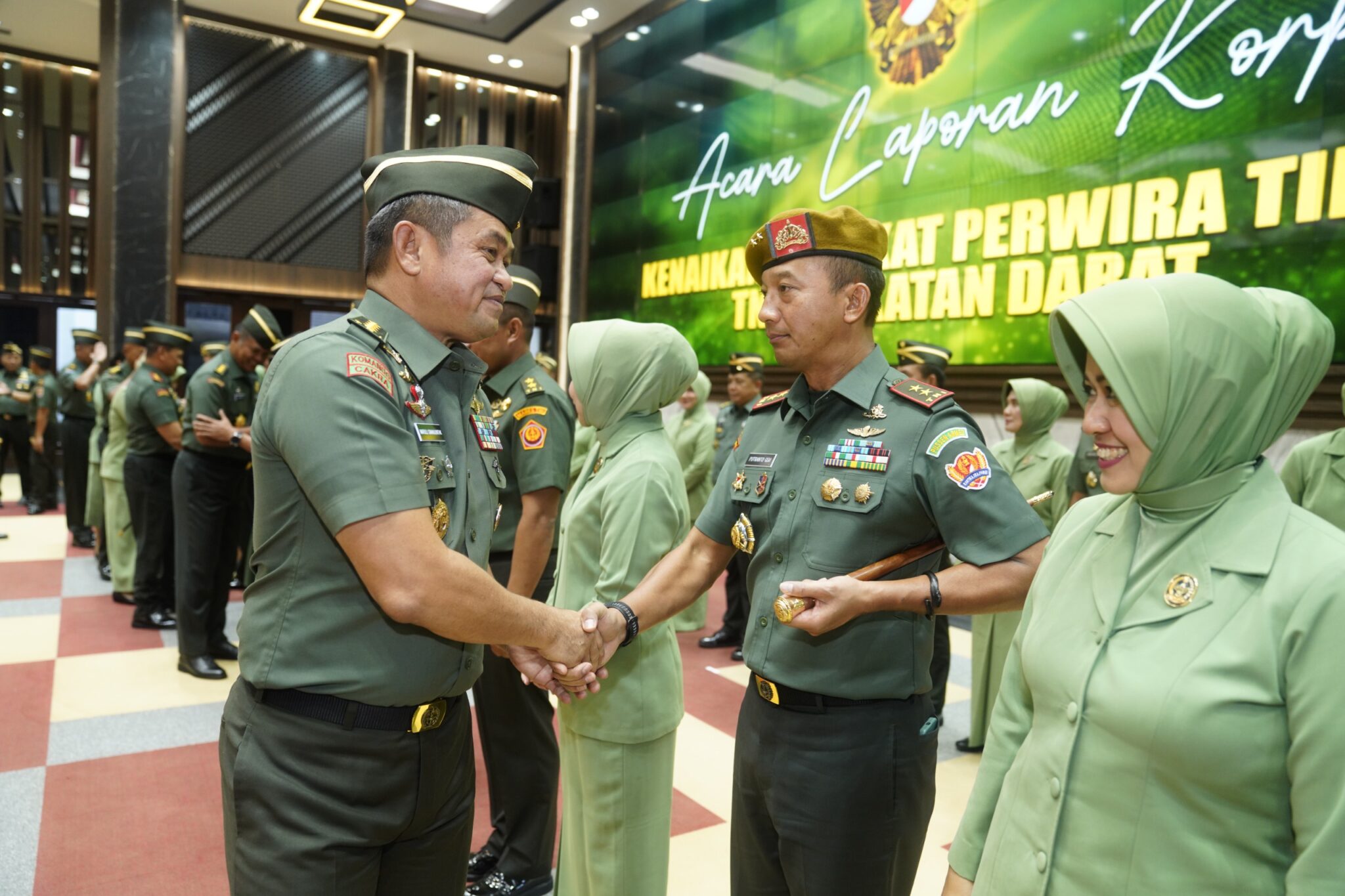 Kasad Terima Laporan Korps Kenaikan Pangkat 15 Pati TNI AD
