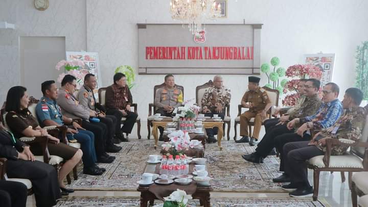 Walikota Tanjungbalai H Waris Tholib Beserta Forkopimda Menyambut Rombongan Kepala BNN RI, Kementerian, perwakilan Pemerintah Provinsi Sumatera Utara, Kapolda Sumatera Utara