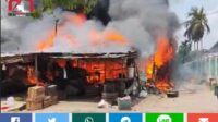 Kios Sembako Takjil di Kota Jambi Terbakar Diduga Korselting Listrik