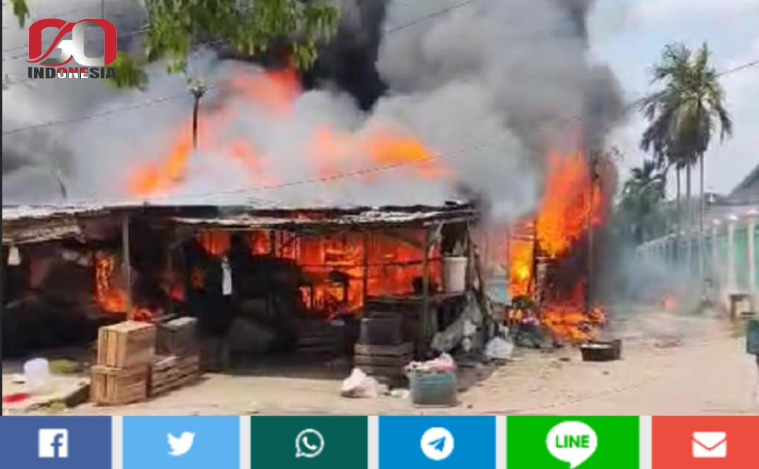 Kios Sembako Takjil di Kota Jambi Terbakar Diduga Korselting Listrik