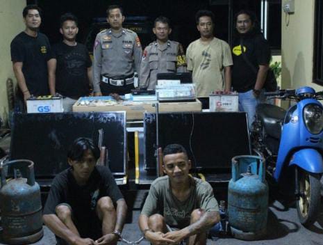 Dua Remaja Pelaku Pencurian Ditangkap Tim Unit Reskrim Polsek Belinyu, Akui Lakukan Aksinya Di 8 TKP