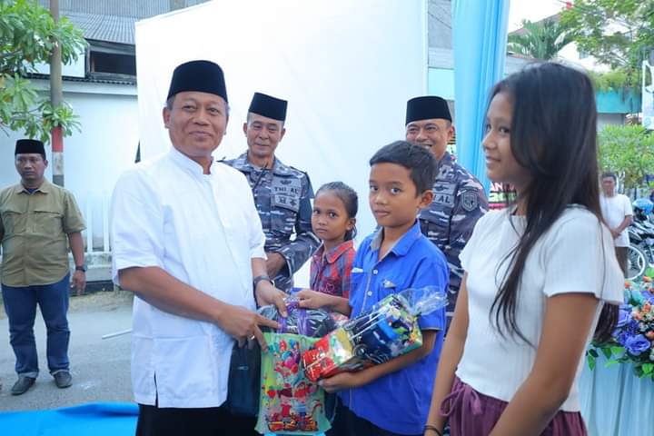 Wali Kota Tanjungbalai Meng hadiri Acara Hari Ulang Tahun Lanal Yang Ke-19,di Kantor Pomal Lanal Tanjungbalai/Asahan