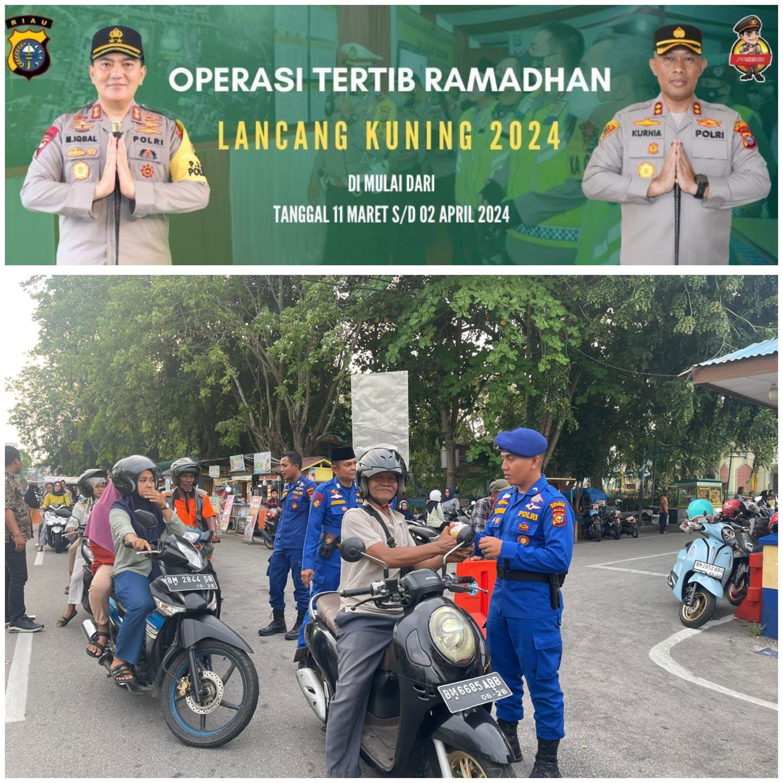 Silaturahmi Ramadhan, Sat Polairud Polres Kepulauan Meranti Bagikan 250 paket Takjil