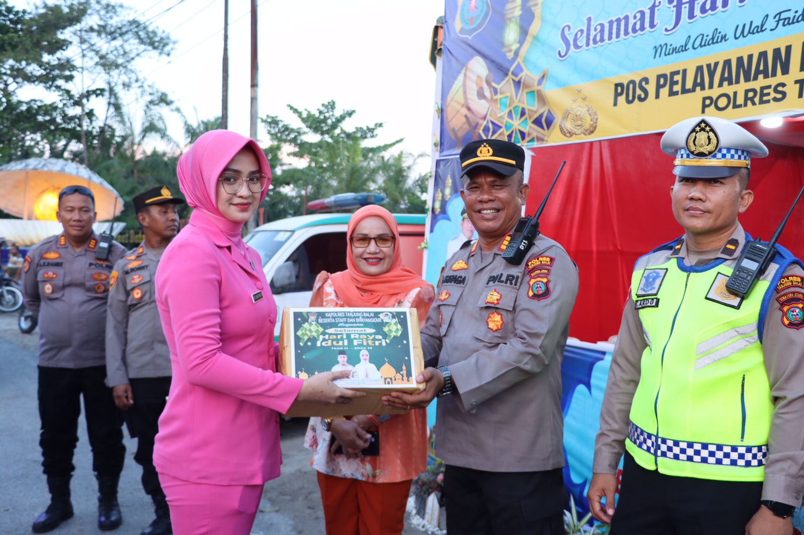Kapolres Tanjung Balai Cek Pos Pam, Posyan dan Pos Terpadu, Ingatkan Personil Berikan Rasa Aman Bagi Masyarakat