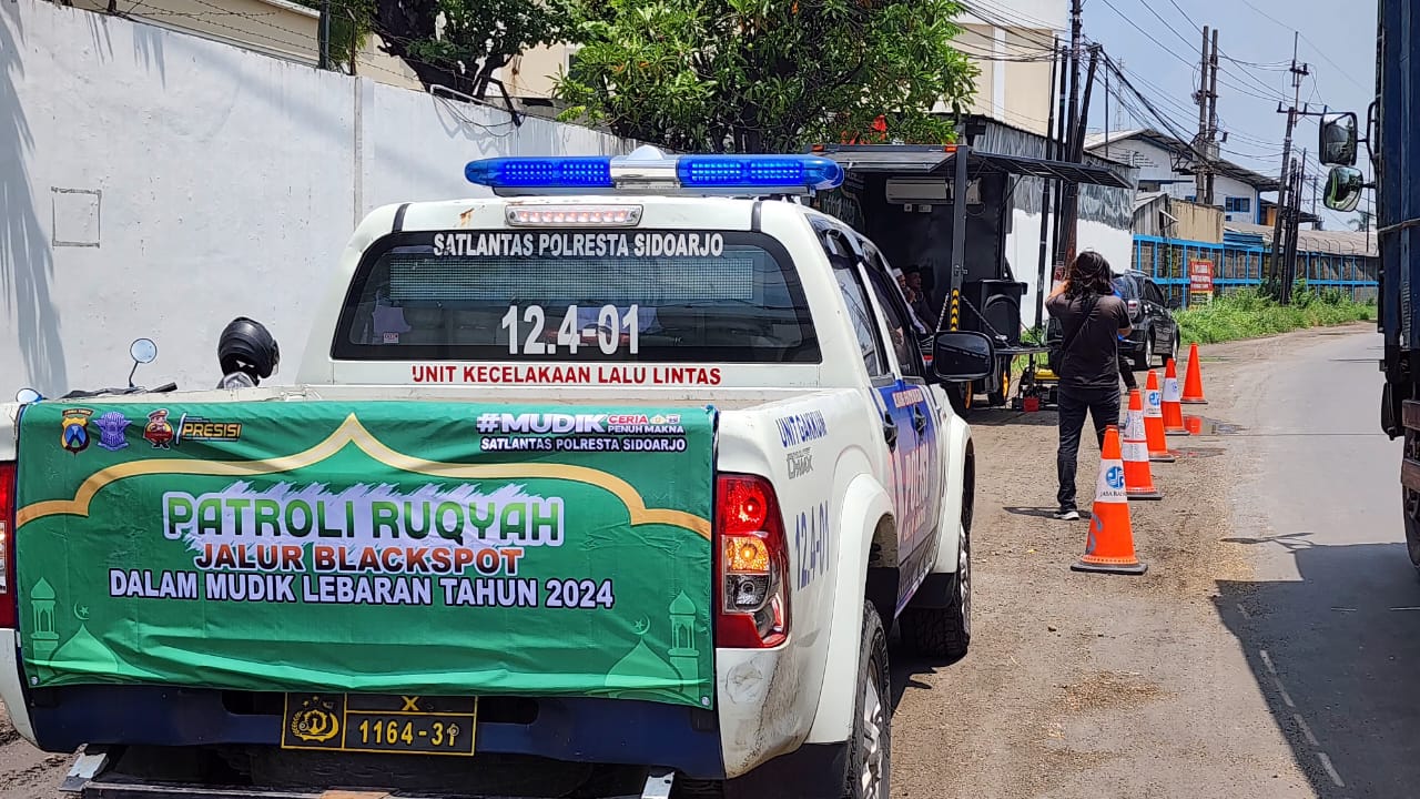 Usir Energi Negatif Polisi Sidoarjo Gelar Patroli Rukyah di Jalan Layang Trosobo 