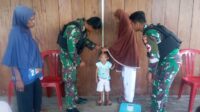 Puskesmas Distrik Kamundan Gelar Bakti Kesehatan Bersama Anggota Satgas Pamtas Yonif 407/PK