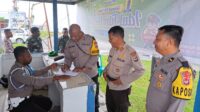 Wakapolres Teluk Wondama Pengecekan Pos Pelayanan dan Pos Pengamanan Operasi Ketupat Mansinam-2024