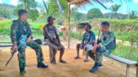 Satgas Yonif 407/PK Laksanakan Binaan Teritorial Lewat Komsos, Dalam Rangka menjalin Silaturahmi TNI Bersama Masyarakat