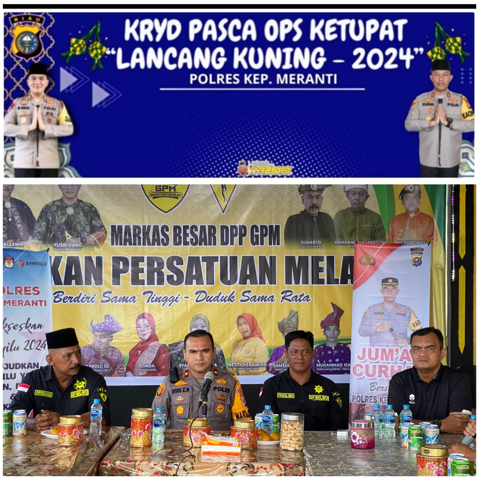 Jumat Curhat, Wakapolres Kepulauan Meranti Sambangi Markas Gerakan Persatuan Melayu