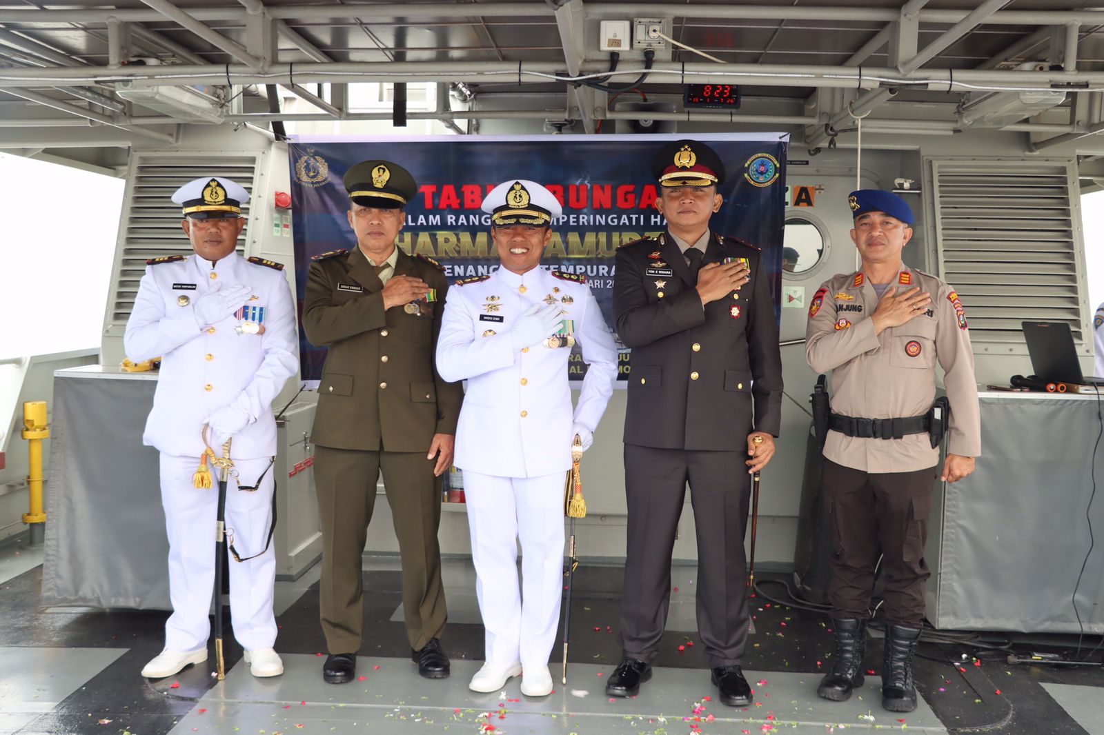 Polres Tanjung Balai Menghadiri Upacara Tabur Bunga Dalam Rangka Memperingati Hari Dharma Samudra
