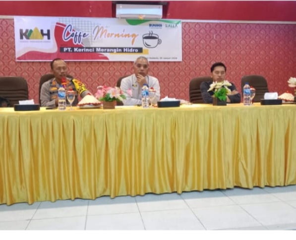 Gelar Coffe Morning ,PT Kerinci Merangin Hidro Bersama Ratusan Awak Media Kota Sungai Penuh dan Kerinci 