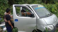 Polsek Kelapa Evakuasi Kecelakaan lalu lintas tunggal yang di alami mobil Daihatsu Gran Max Pick