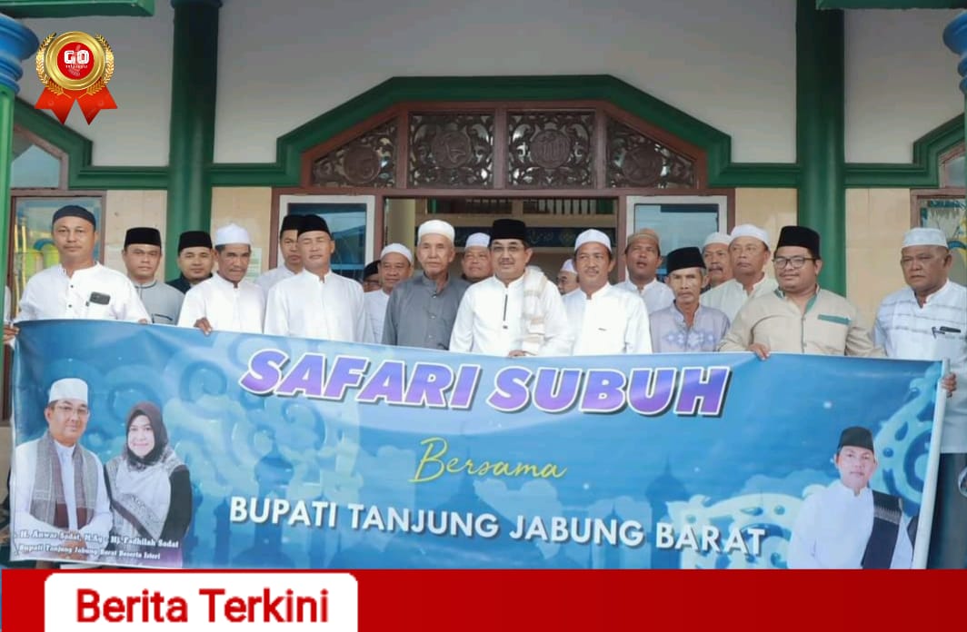 Bupati Tanjab Barat Laksanakan Safari Subuh di Masjid Sabilah Muhtadin Bengkinang