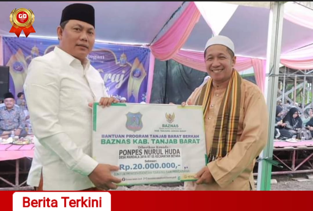 Wabup H. Hairan, SH Menghadiri Isra Mikraj di Pondok Pesantren Nurul Huda Didesa Mandala Jaya