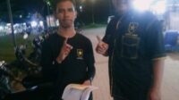 Bobi Candra Calegilator Partai Ummat Melakukan Dialogis Dalam Rangka Kampanye Terbuka di Pasar Kaget Kaliban Batam