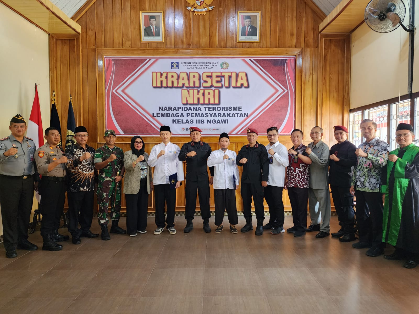 Dua Narapidana Teroris di Lapas Ngawi Ikrar Setia kepada NKRI