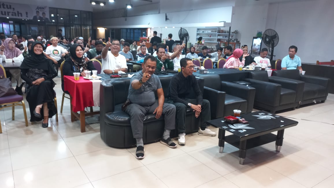TPD AMIN Kepri Gelar Nobar Debat Capres dan Cawapres di Cafe Grez Batam Center
