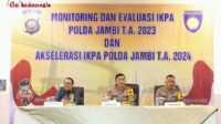 Pembukaan Monitoring dan Evaluasi IKPA Polda Jambi TA. 2023 dan Akselerasi IKPA Polda Jambi TA. 2024, Langsung Dipimpin Kapolda Jambi