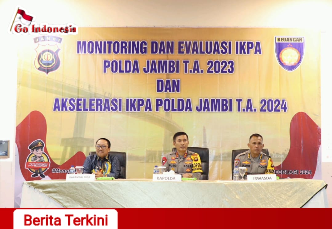 Pembukaan Monitoring dan Evaluasi IKPA Polda Jambi TA. 2023 dan Akselerasi IKPA Polda Jambi TA. 2024, Langsung Dipimpin Kapolda Jambi