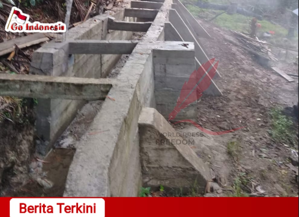 Proyek Pembangunan Rehabilitasi Saluran PLTA Desa Renah Kemumu Diduga Asal Jadi (Dana Desa)