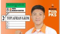 Caleg DPRD Partai Keadilan Sejahtera Yopi Afrian, S.Kom, Saatnya Yang Muda Berkarya
