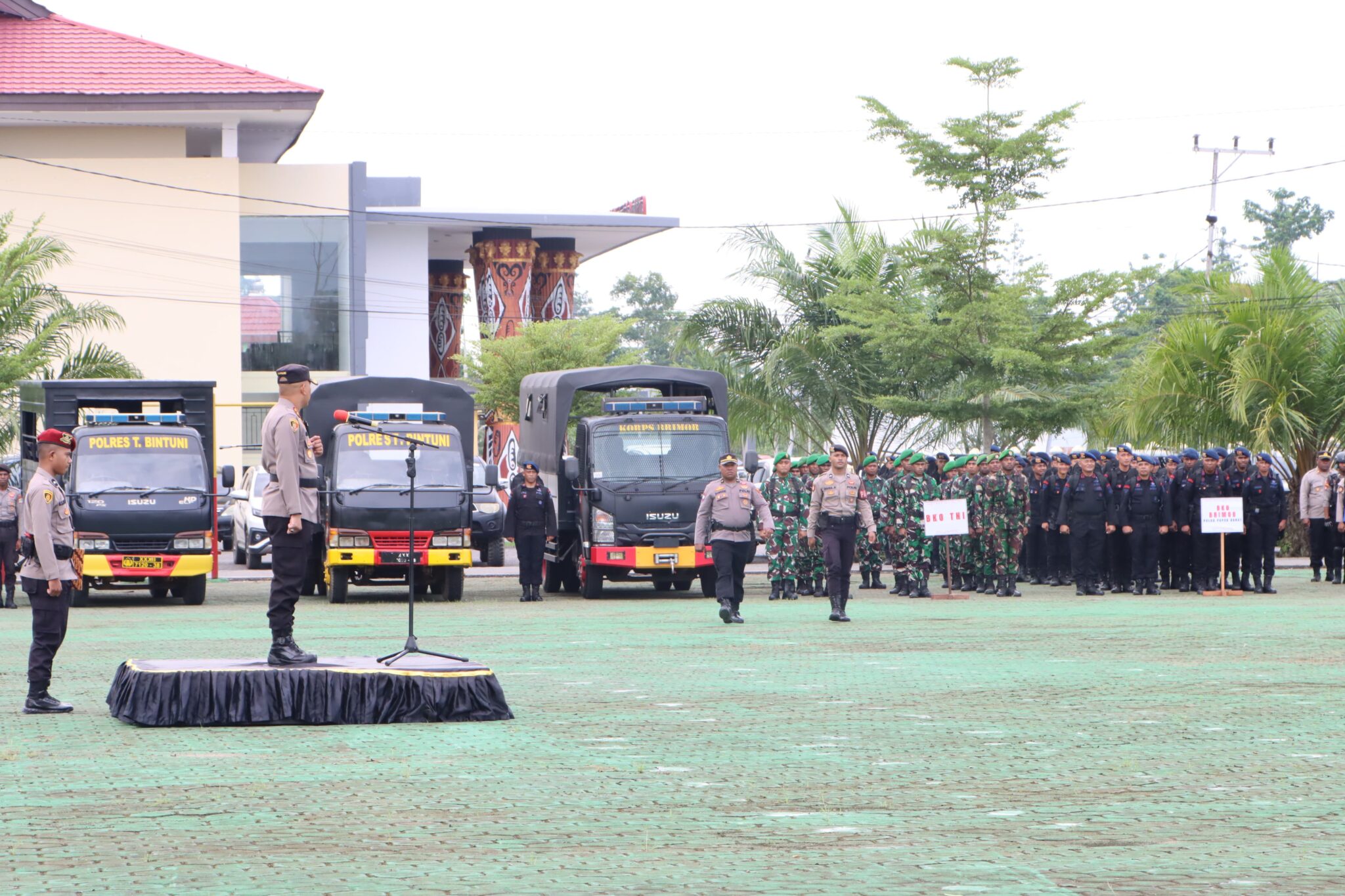 Poles Teluk Bintuni Laksanakan Gelar Apel Persiapan Keamanan Pemilu Tahun 2024