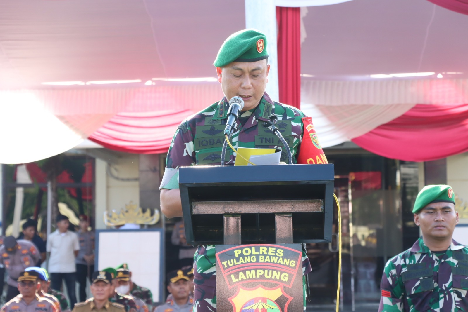 Polres Tulang Bawang Gelar Apel Kesiapan dan Serpas Tahap Pungut Suara, AKBP James: Jamin Keamanan Warga Datang Ke TPS