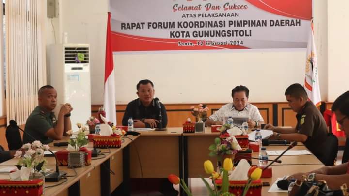 WaliKota Sowa’a Laoli, SE,. M.Si Memimpin Rapat Forum Koordinasi Pimpinan Daerah Kota Gunungsitoli