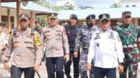 Kapolres Meranti bersama Forkopimda cek tps pastikan pemilihan berjalan lancar