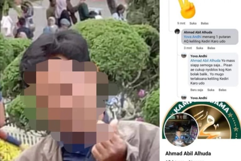 Netizen Tagih Janji Pria Keliling Kediri "Bugil" Apabila Paslon 02 Prabowo Gibran Menang Satu Putaran
